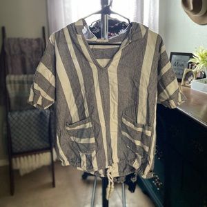 Roxy hooded oversized shirt